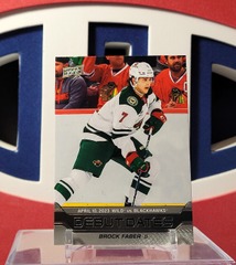 Brock Faber 2023-24 - Debut Dates Upper Deck Series 1